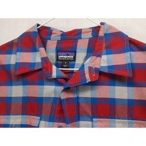 Men's Patagonia Shirt Organic Cotton Long Sleeve Button Up Plaid Size S